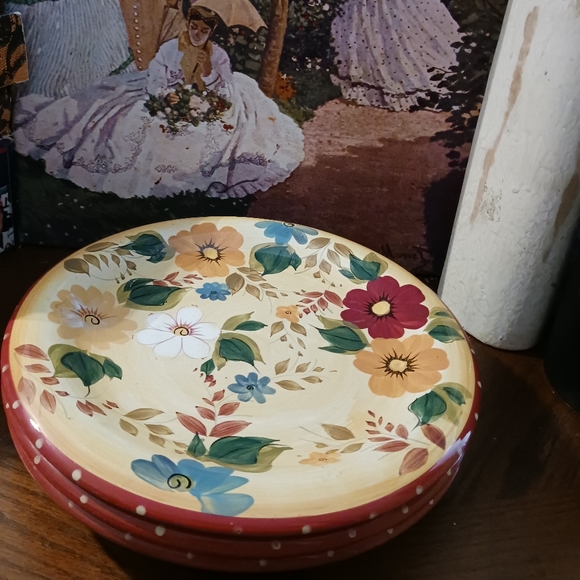 🌇Sunset Bouquet 3 HandPainted Floral Design Oneida Vintage Dinner Plate.💐🌹 - Picture 6 of 16